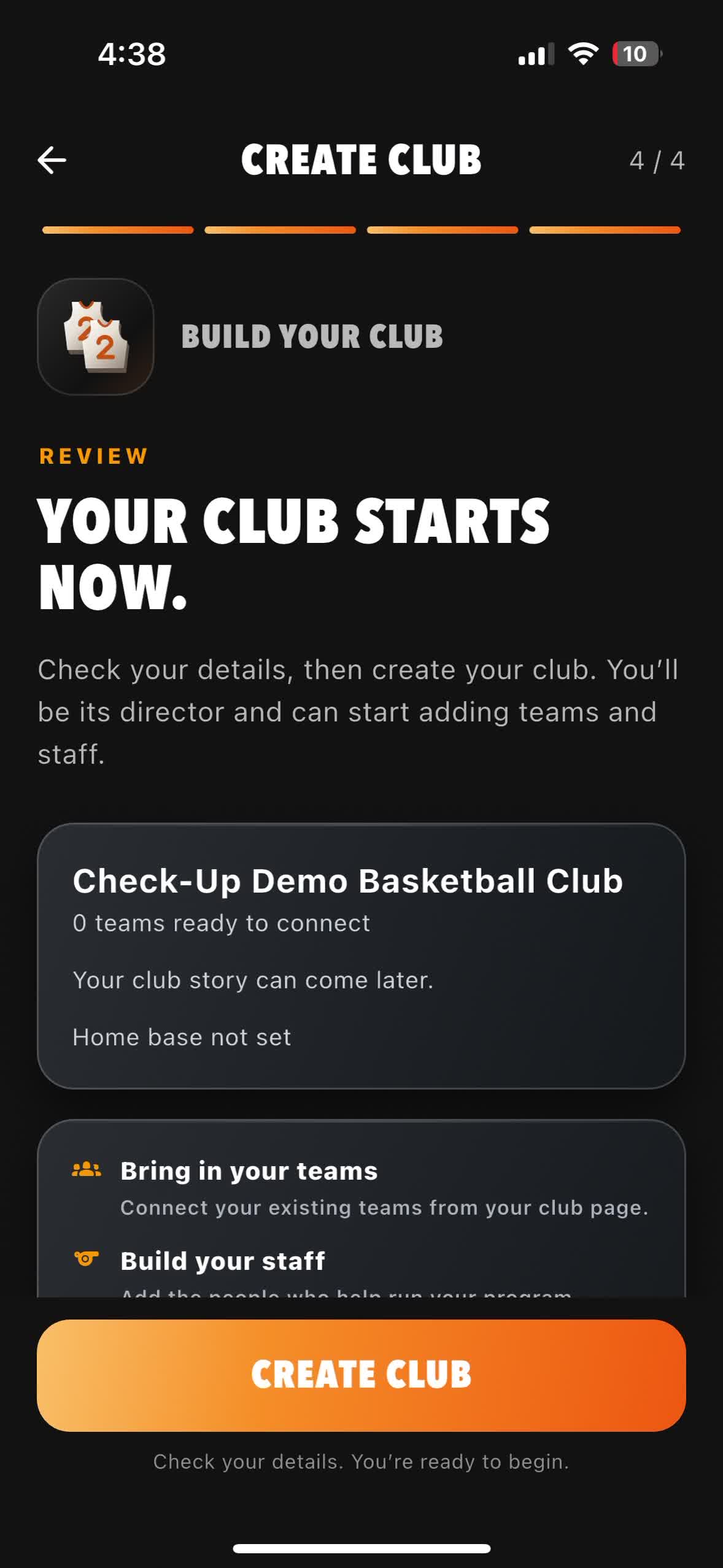 Build a club: identity, connections, teams and review video preview