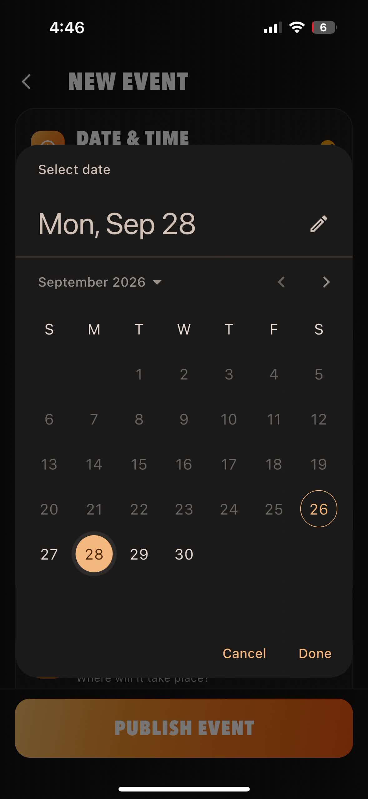 Set an event’s start and end date video preview