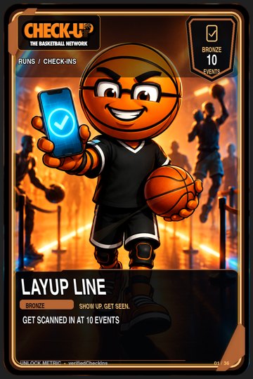 01 runs check ins bronze layup line trading-cards Original finished Check-Up trophy trading card