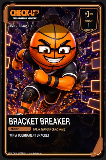 16 game brackets bronze bracket breaker trading-cards Original finished Check-Up trophy trading card