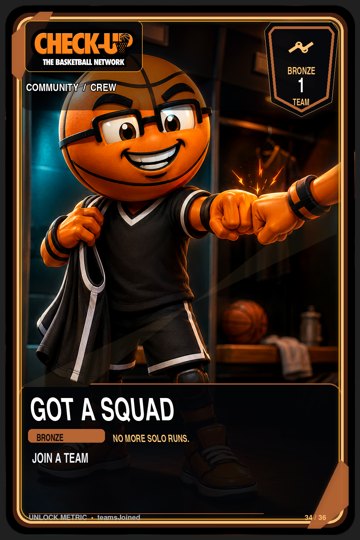 34 community crew bronze got a squad trading-cards Original finished Check-Up trophy trading card