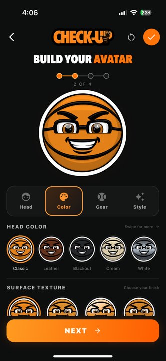 Avatar customizer Color avatar Actual iPhone capture
