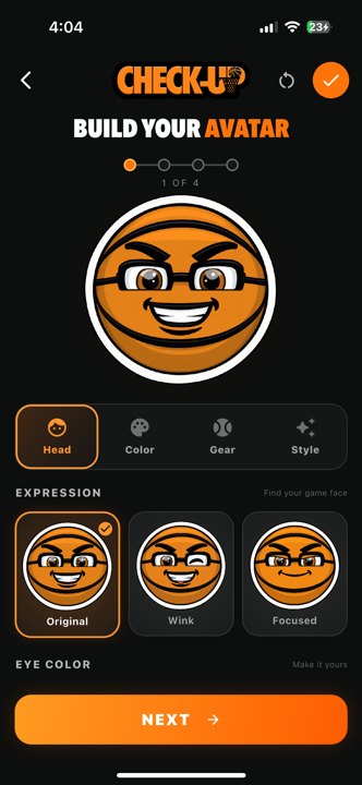 Avatar customizer overview avatar Actual iPhone capture