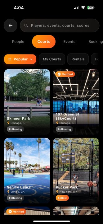 Courts directory overview courts Actual iPhone capture