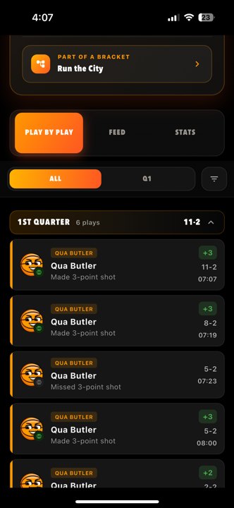 Scores final game play by play scores Actual iPhone capture