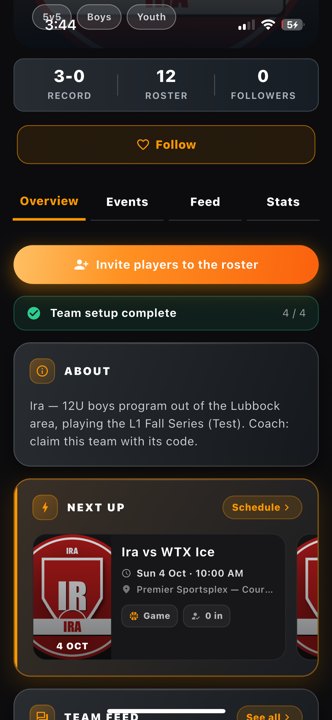 Teams Ira details teams Actual app · existing L1 test-season data